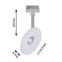 Paulmann Skinnesystem > URail LED-spot Sphere 2,700K krom