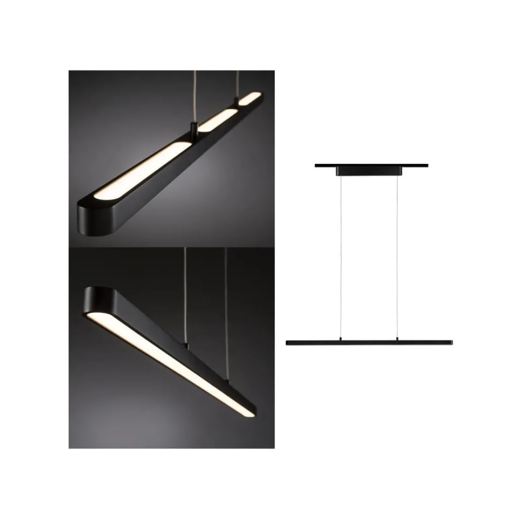 Paulmann Skinnesystem > URail Lento LED-pendel, mat sort