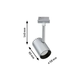 Skinnesystem ^ Paulmann URail Shine LED-spotlight i krom