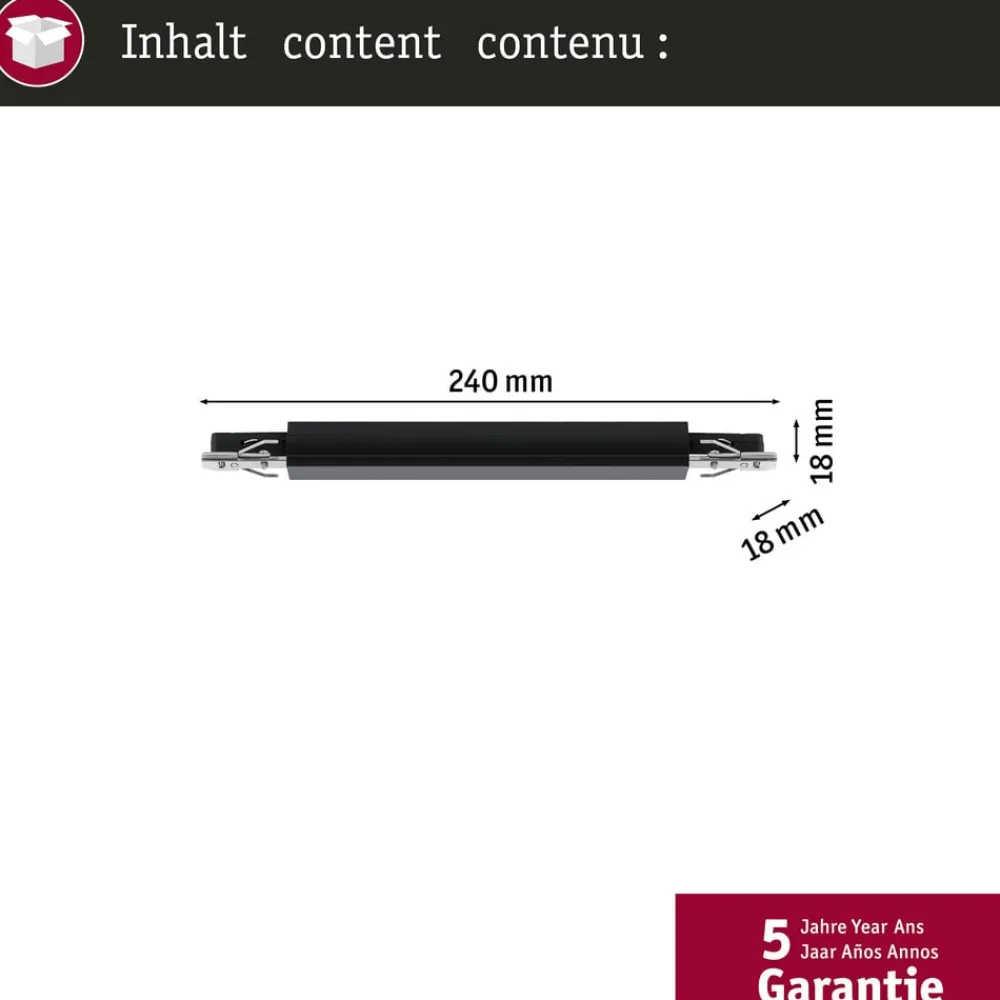 Skinnesystem ^ Paulmann URail skinneadapter Zigbee Dæmp/Switch sort