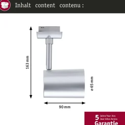 Paulmann Skinnesystem > URail skinnespot Luxe, krom mat, GU10
