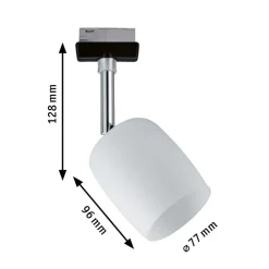 Paulmann Skinnesystem > URail Spot Blossom sort, satineret glas