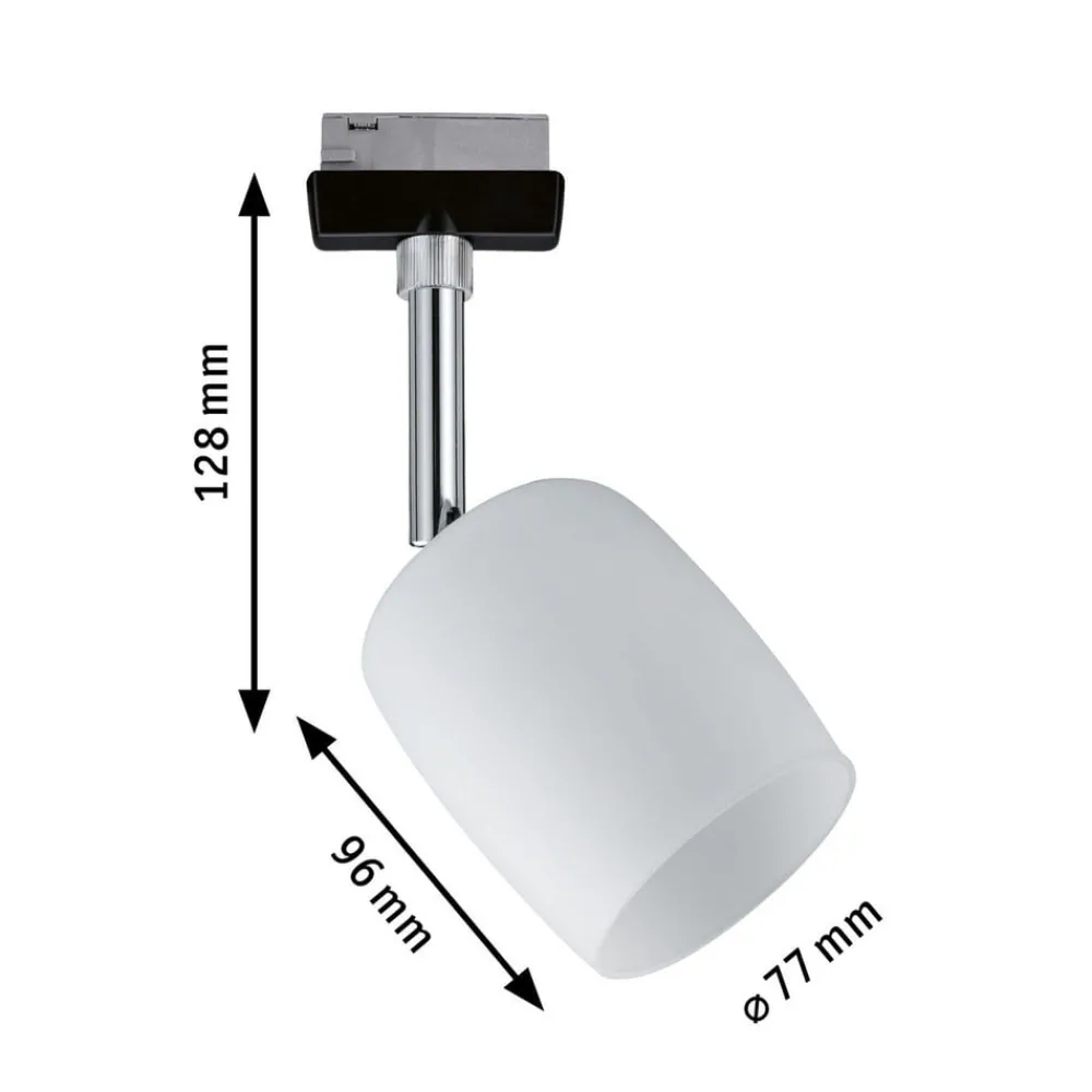 Paulmann Skinnesystem > URail Spot Blossom sort, satineret glas