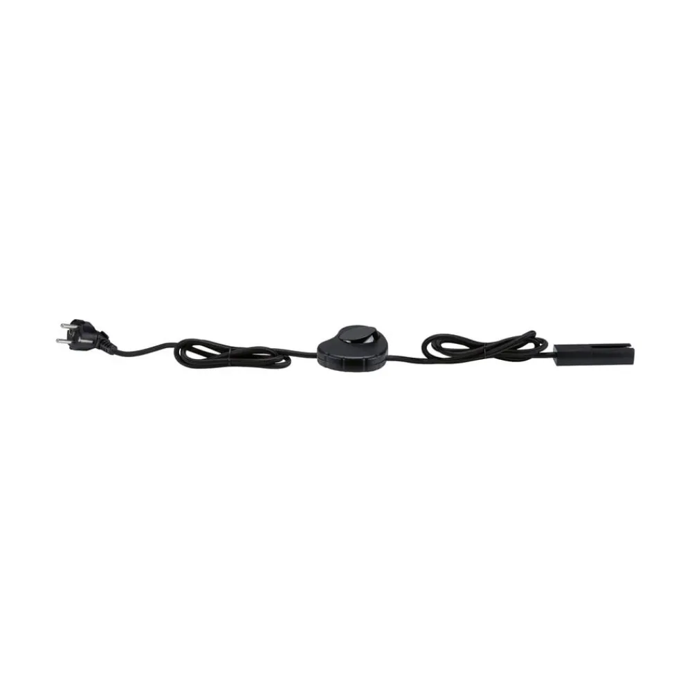 Paulmann Skinnesystem > URail strømforsyningskabel/afbryder sort mat 2,4 m