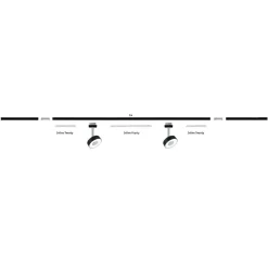Paulmann Skinnesystem > URail systemskinne, 50 cm, sort mat