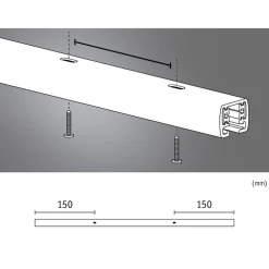 Paulmann Skinnesystem > URail systemskinne, 50 cm, sort mat