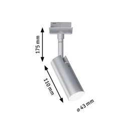 Paulmann Skinnesystem > URail Tubo LED-spot, mat krom