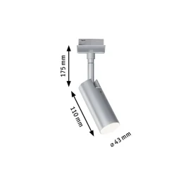Paulmann Skinnesystem > URail Tubo LED-spot, mat krom