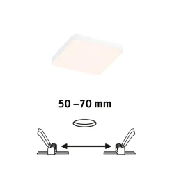 Paulmann Loftlamper|Indbygningsspots > Veluna Edge IP44 3000K dimm 9x9cm