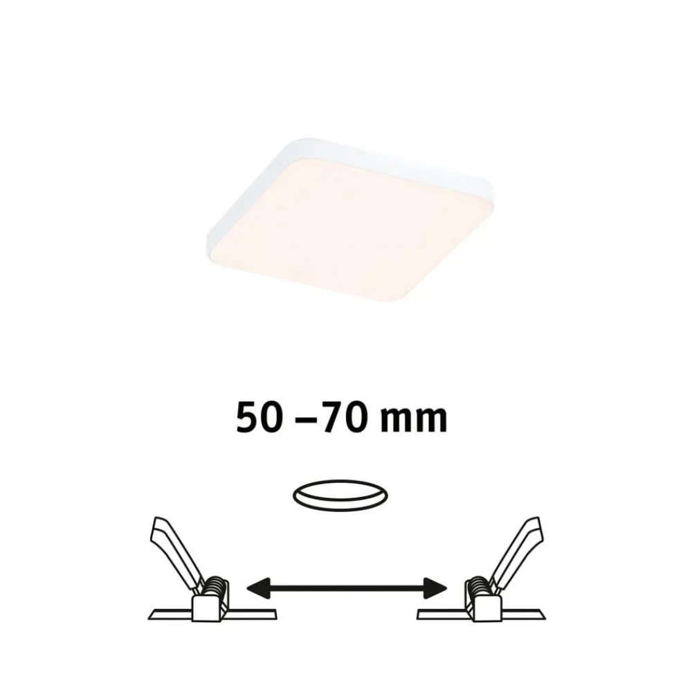 Paulmann Loftlamper|Indbygningsspots > Veluna Edge IP44 3000K dimm 9x9cm