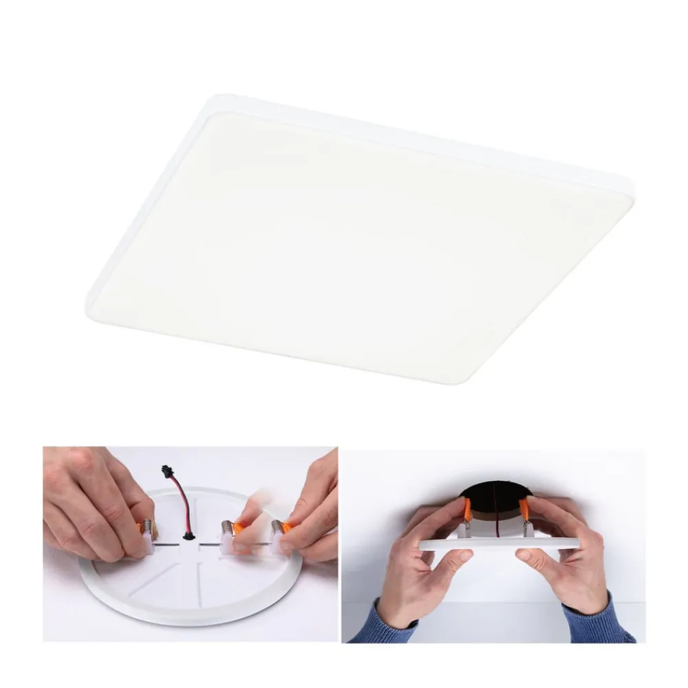 Paulmann Loftlamper|Indbygningsspots > Veluna Edge IP44 4000K dimm 20x20cm