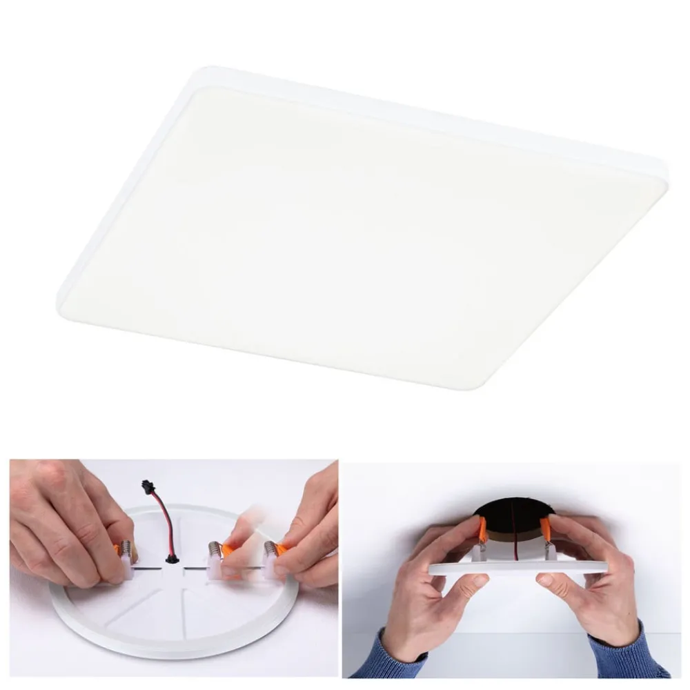 Paulmann Loftlamper|Indbygningsspots > Veluna Edge IP44 4000K dimm 20x20cm