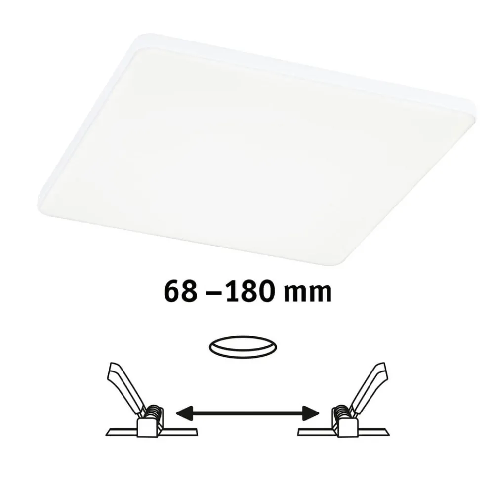 Paulmann Loftlamper|Indbygningsspots > Veluna Edge IP44 4000K dimm 20x20cm