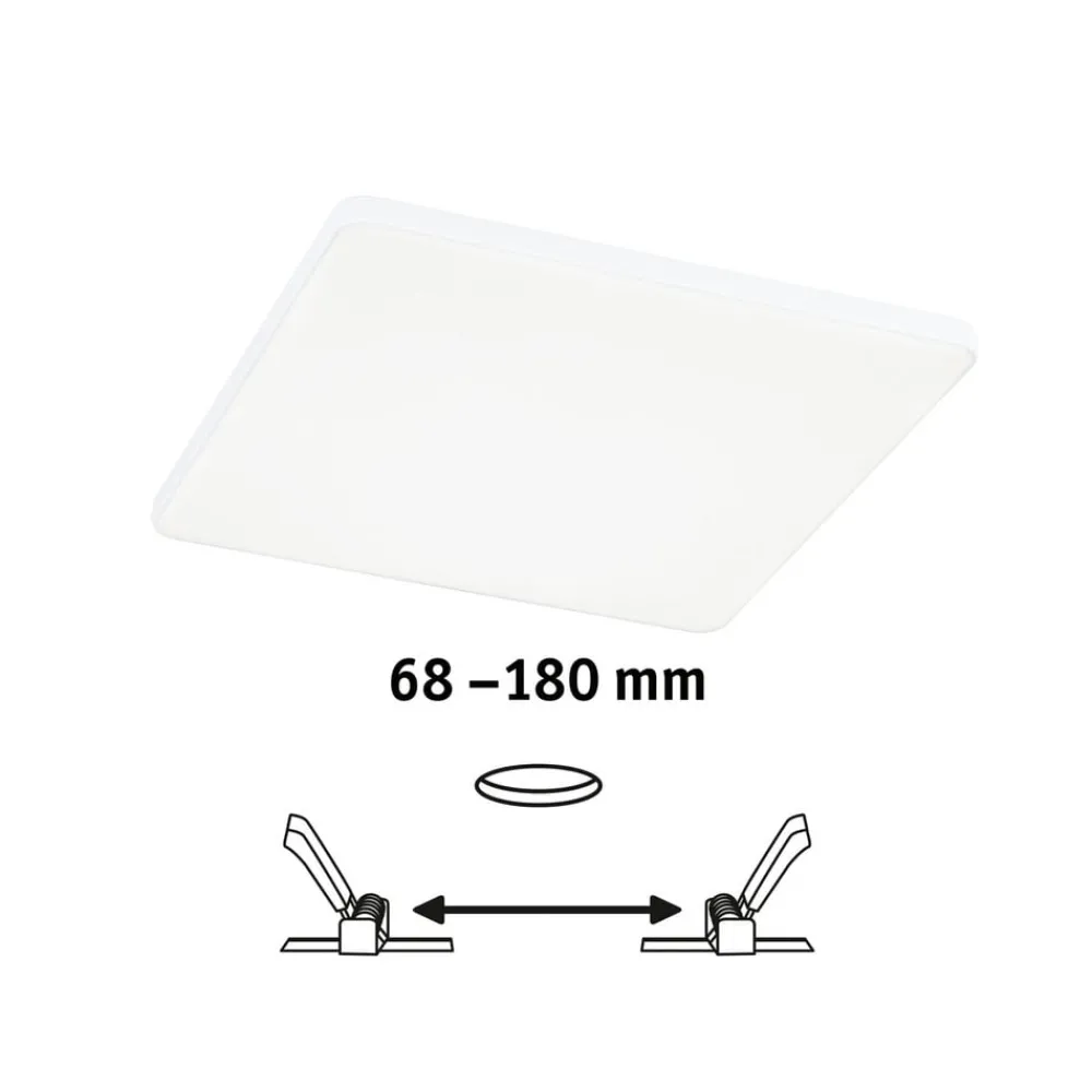 Paulmann Loftlamper|Indbygningsspots > Veluna Edge IP44 4000K dimm 20x20cm