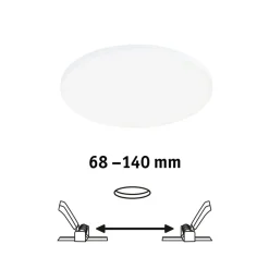 Loftlamper|Indbygningsspots ^ Paulmann Veluna Edge IP44 4.000K dimm Ø 16cm