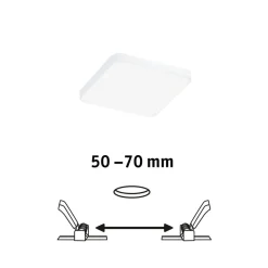 Paulmann Loftlamper|Indbygningsspots > Veluna Edge IP44 4000K dimm 9x9cm