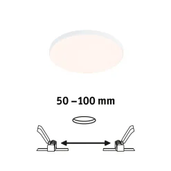 Indbygningsspots|Spotlights ^ Paulmann Veluna Edge LED indbygget IP44 3.000K Ø 12cm
