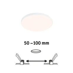 Indbygningsspots|Spotlights ^ Paulmann Veluna Edge LED indbygget IP44 3.000K Ø 12cm