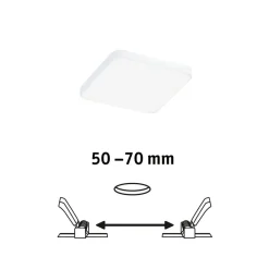 Indbygningsspots|Loftlamper ^ Paulmann Veluna Edge LED indbygget IP44 4000K 9x9cm