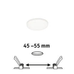 Paulmann Loftlamper|Indbygningsspots > Veluna LED-indbygningslampe 4.000K Ø7,5cm