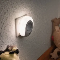 Væglamper ^ Paulmann Viby LED-natlys, med stikdåse, rund