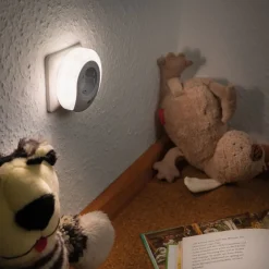 Væglamper ^ Paulmann Viby LED-natlys, med stikdåse, rund