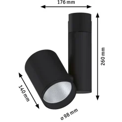 Paulmann Skinnesystem > Zeuz URail Spot 3.000K 39° sort mat