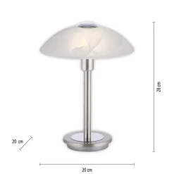 Bordlamper ^ Paul Neuhaus Enova bordlampe, stålfarvet