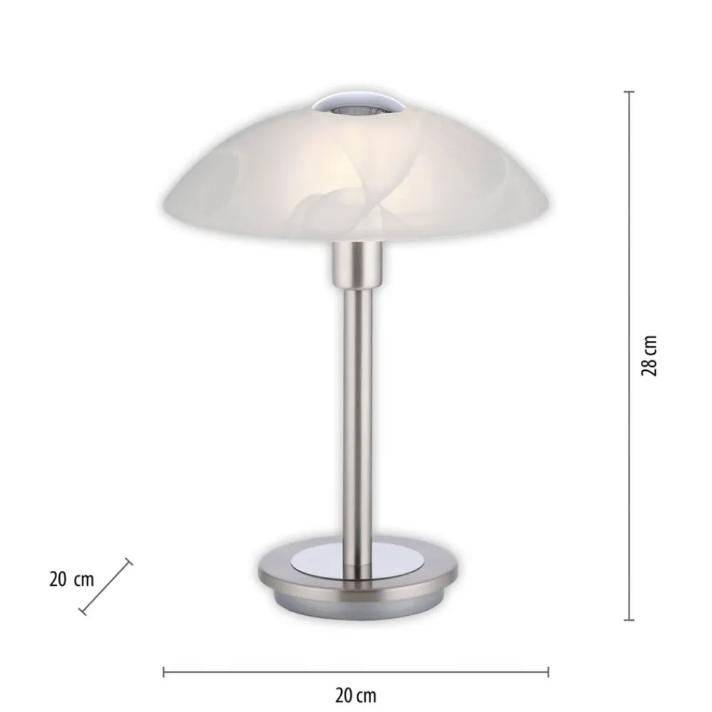 Bordlamper ^ Paul Neuhaus Enova bordlampe, stålfarvet