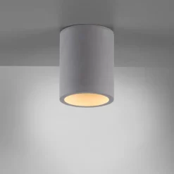 Paul Neuhaus Loftlamper > Eton loftlampe, grå, beton, Ø 11 cm, GU10