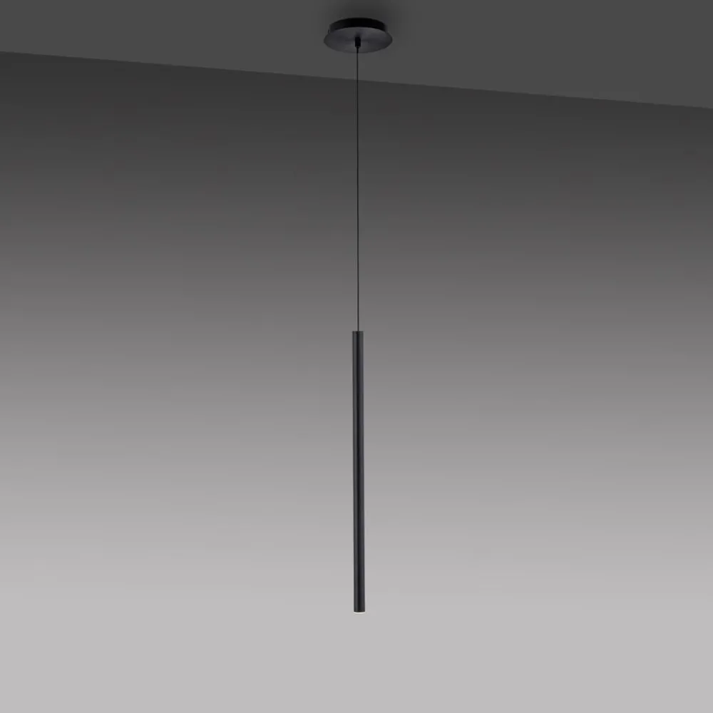 Pendellamper ^ Paul Neuhaus Flute LED-hængelampe 1 lyskilde sort