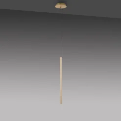 Pendellamper ^ Paul Neuhaus Flute LED-hængelampe 1 lyskilde messing