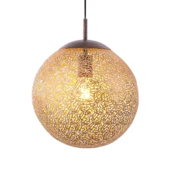 Paul Neuhaus Pendellamper > Greta hængelampe, Ø 30 cm, guldfarvet, metal