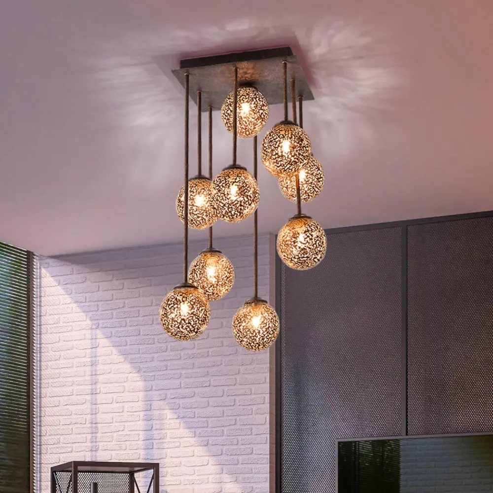 Paul Neuhaus Gang|Loftlamper > Greta loftlampe, 55 cm, 9 lyskilder, metal, G9