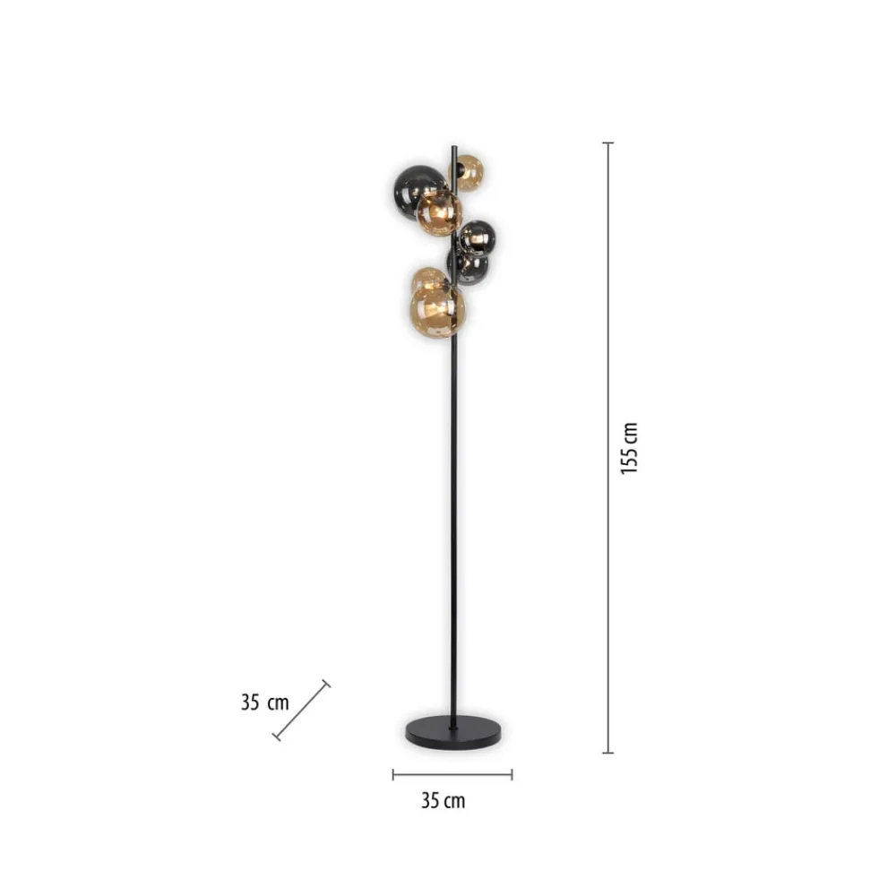 Paul Neuhaus Gulvlamper|Gulvlamper > gulvlampe Popsicle, glas, 155 cm høj, G9