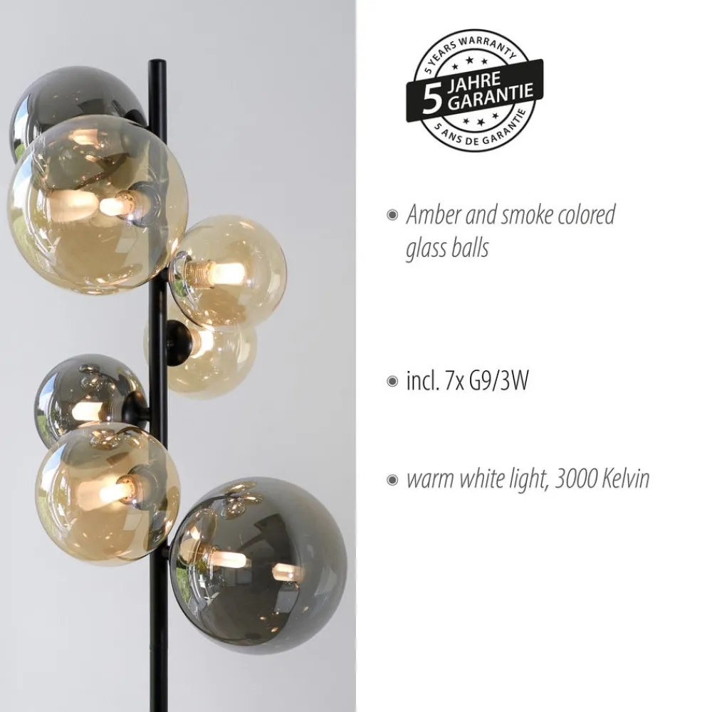 Paul Neuhaus Gulvlamper|Gulvlamper > gulvlampe Popsicle, glas, 155 cm høj, G9