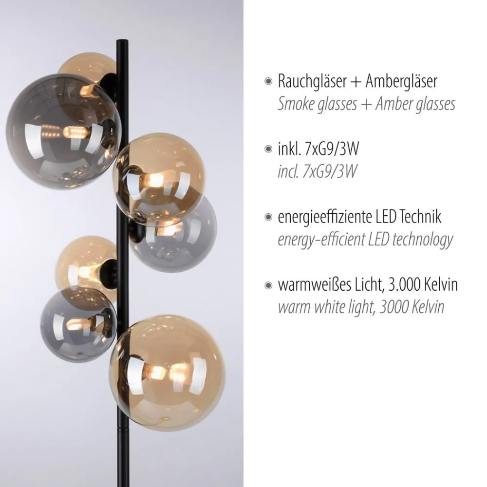 Paul Neuhaus Gulvlamper|Gulvlamper > gulvlampe Popsicle, glas, 155 cm høj, G9