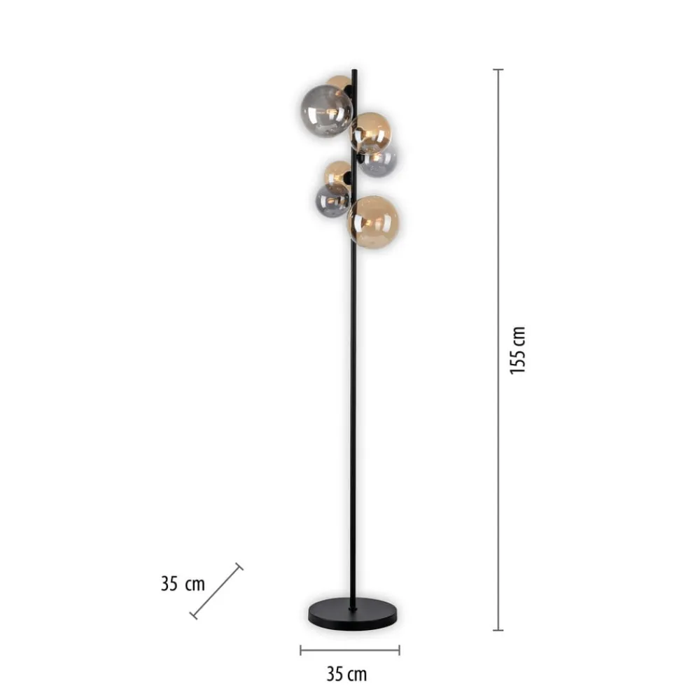 Paul Neuhaus Gulvlamper|Gulvlamper > gulvlampe Popsicle, glas, 155 cm høj, G9