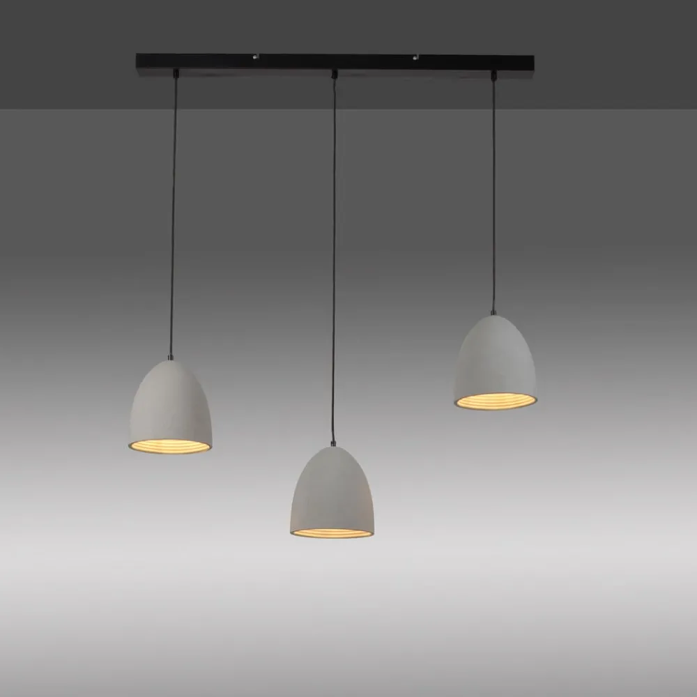 Paul Neuhaus Pendellamper|Pendellamper > hængelampe Eton, 3.lyskilder, 100 cm, beton, G9