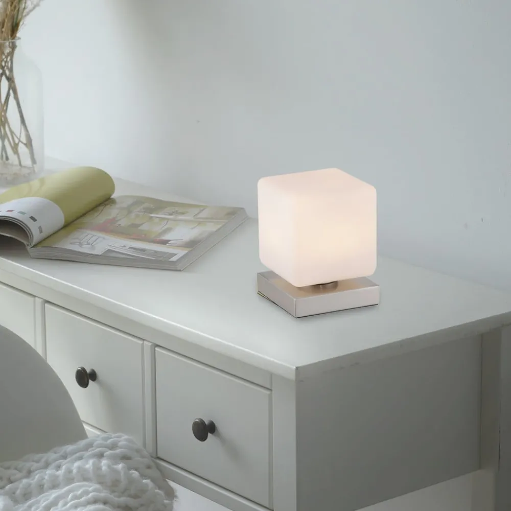Paul Neuhaus Bordlamper > LED-bordlampe Dadoa, stål, glas, dæmpbar