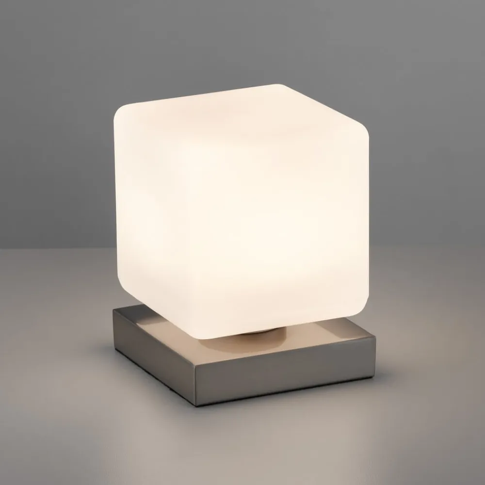 Paul Neuhaus Bordlamper > LED-bordlampe Dadoa, stål, glas, dæmpbar