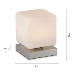 Paul Neuhaus Bordlamper > LED-bordlampe Dadoa, stål, glas, dæmpbar
