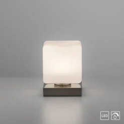 Paul Neuhaus Bordlamper > LED-bordlampe Dadoa, stål, glas, dæmpbar