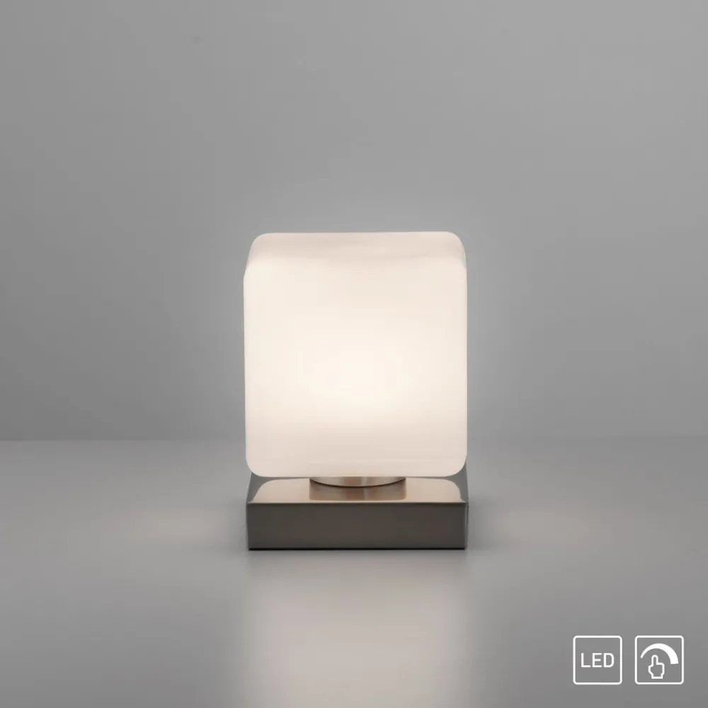 Paul Neuhaus Bordlamper > LED-bordlampe Dadoa, stål, glas, dæmpbar
