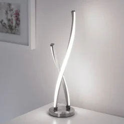 Paul Neuhaus Bordlamper > LED-bordlampe Polina, sølv, metal, dæmpbar