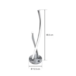 Paul Neuhaus Bordlamper > LED-bordlampe Polina, sølv, metal, dæmpbar