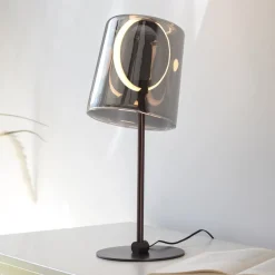 Paul Neuhaus Bordlamper > LED-bordlampe Zula, røggrå, højde 42 cm