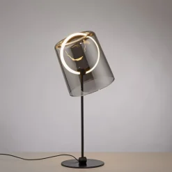 Paul Neuhaus Bordlamper > LED-bordlampe Zula, røggrå, højde 42 cm