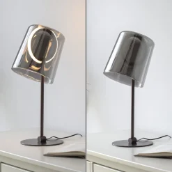 Paul Neuhaus Bordlamper > LED-bordlampe Zula, røggrå, højde 42 cm