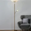Paul Neuhaus Arbejdsrum/Kontor|Gulvlamper > LED-gulvlampe Alfred, messingfarvet, dæmpbar
